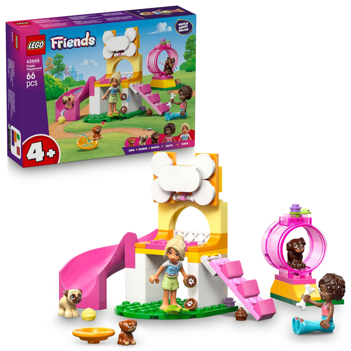 LEGO Friends Puppy Playground Building Kit Dog Toy for Pretend Play 42665