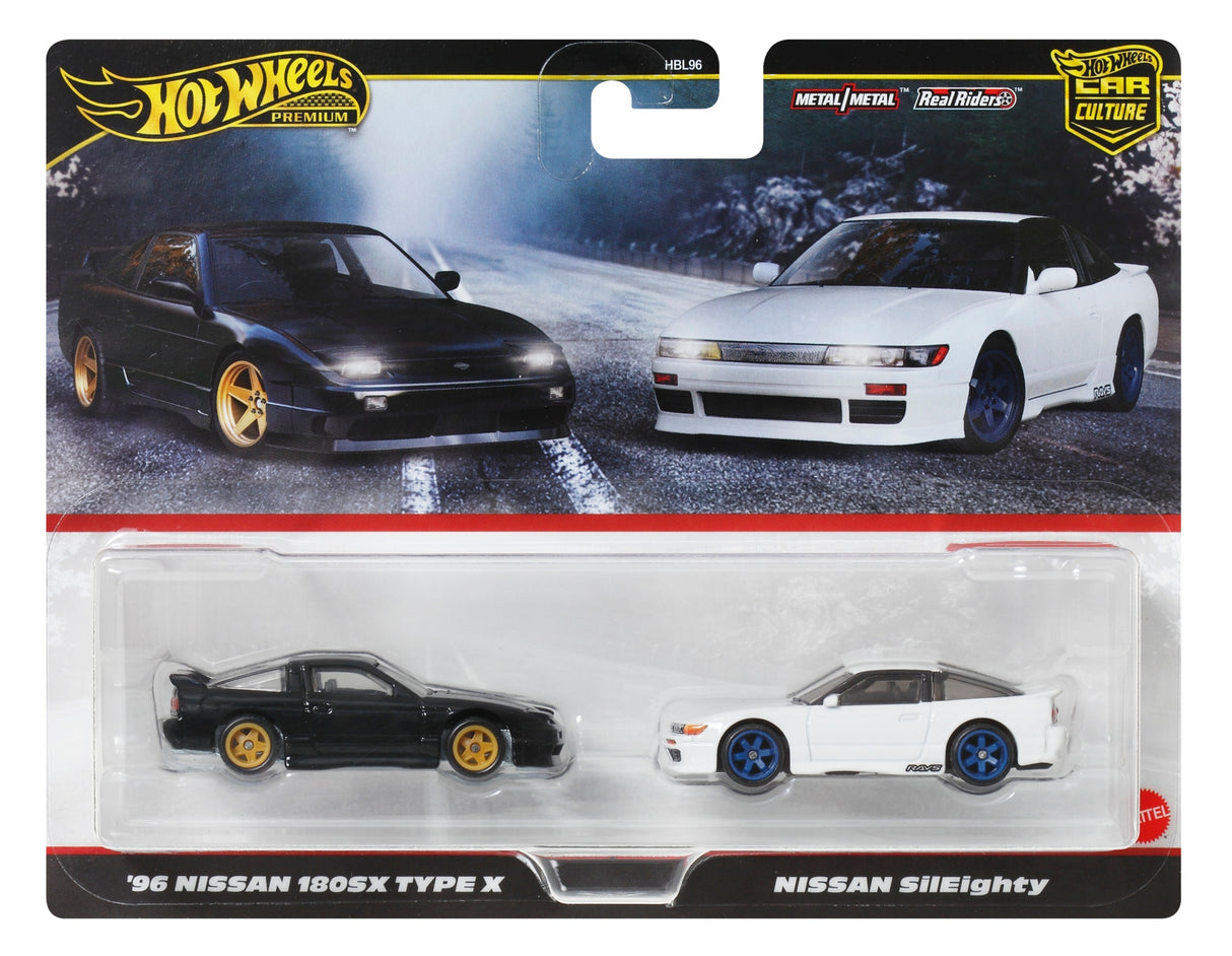Hot Wheels Premium 2-Pack 2025 Mix 1 Nissan Sileighty  96 Nissan 180SX Type X