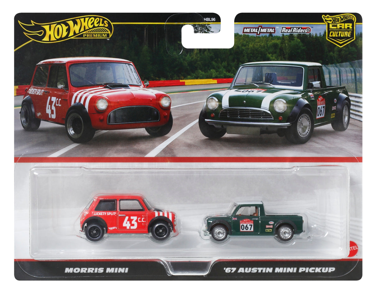 Hot Wheels Premium 2-Pack 2025 Mix 1 Morris Mini  67 Austin Mini Pickup