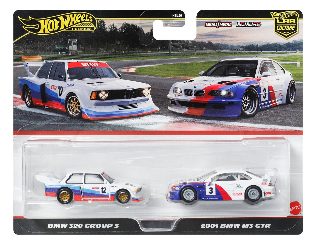 Hot Wheels Premium 2-Pack 2025 Mix 2 BMW E46 GTR  BMW 320 GRP5