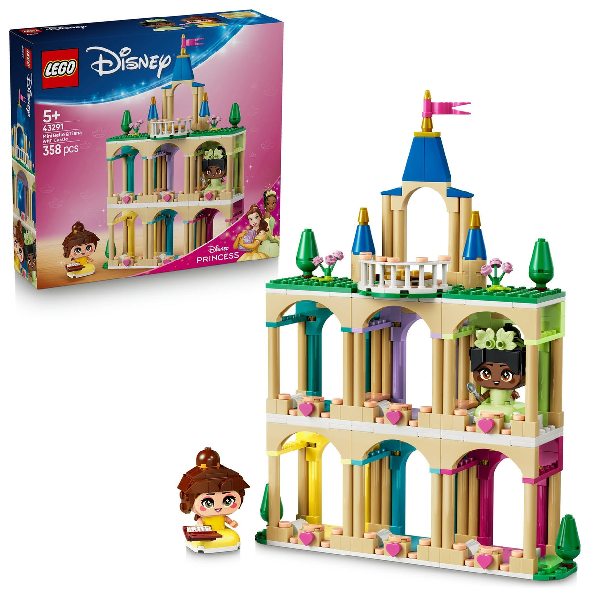 LEGO  Disney Princess Mini Belle  Tiana with Castle 43291