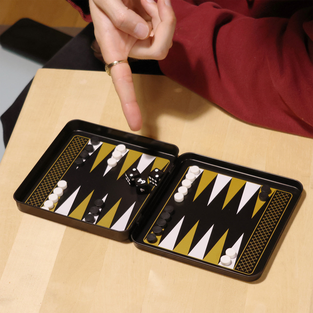 Iron & Glory Game On Travel Backgammon Set Game