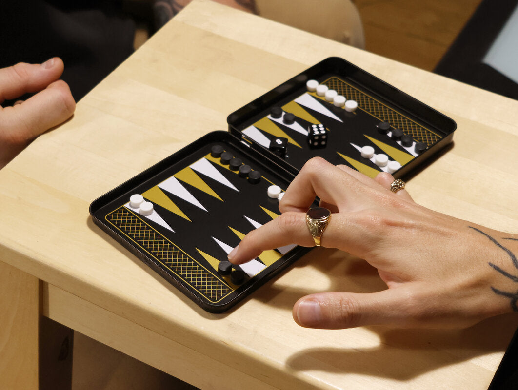 Iron & Glory Game On Travel Backgammon Set Game