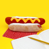 Plush Hot Dog Zip Pouch
