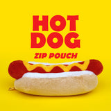 Plush Hot Dog Zip Pouch