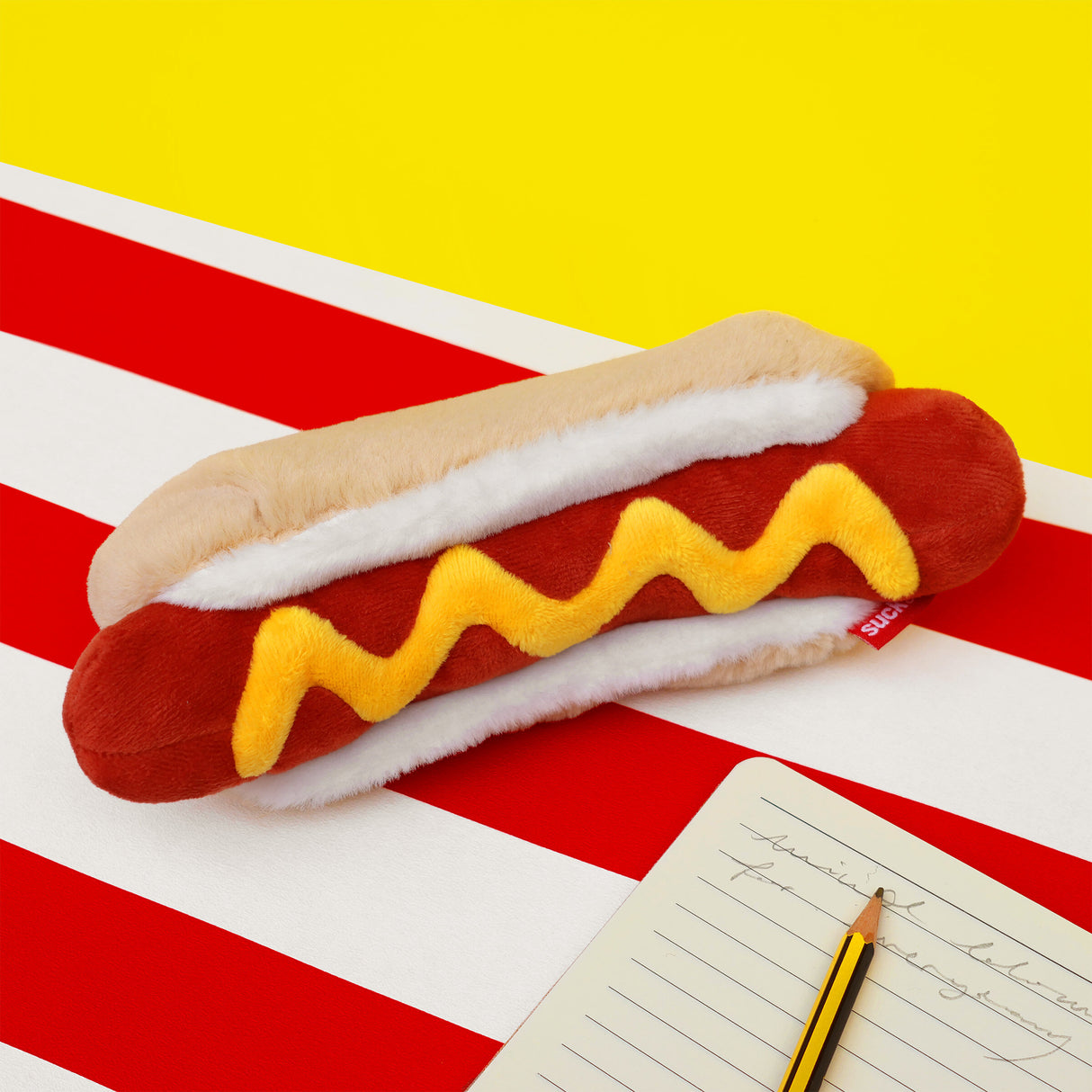 Plush Hot Dog Zip Pouch