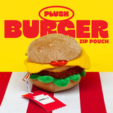 Burger Plush Zip Pouch