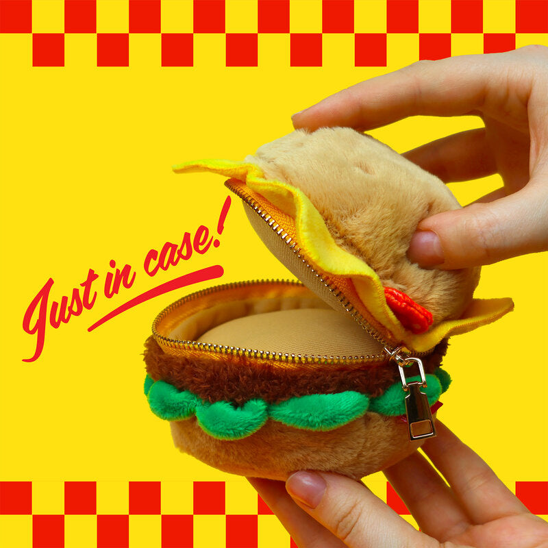 Burger Plush Zip Pouch