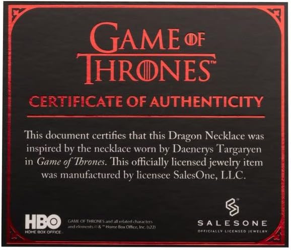SalesOne Game Of Thrones Daenerys Targaryen Flying Dragon Wrap Around Necklace