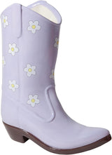 Vase Rodeo Cowboy Boot Lilac