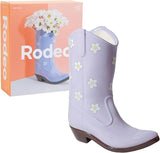 Vase Rodeo Cowboy Boot Lilac