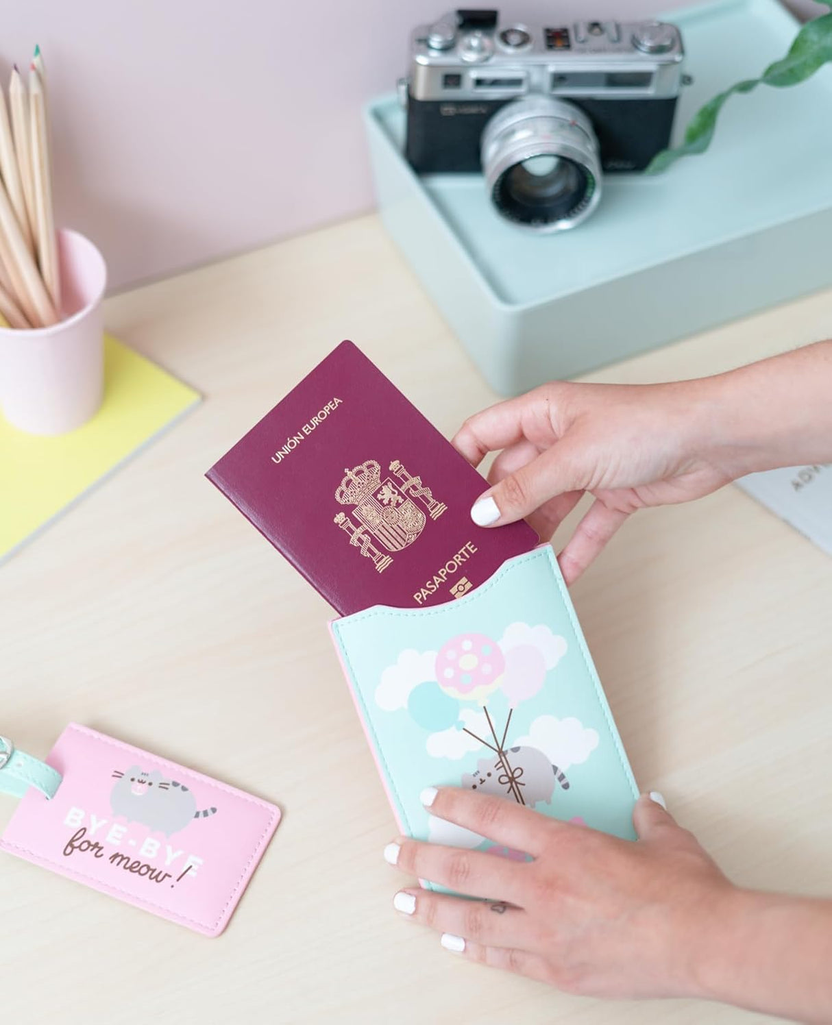 Pusheen Foodie Collection Passport Holder And Luggage Tag
