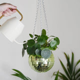 Green Disco Ball Planter