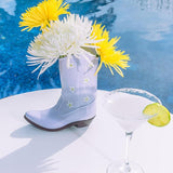 Vase Rodeo Cowboy Boot Lilac