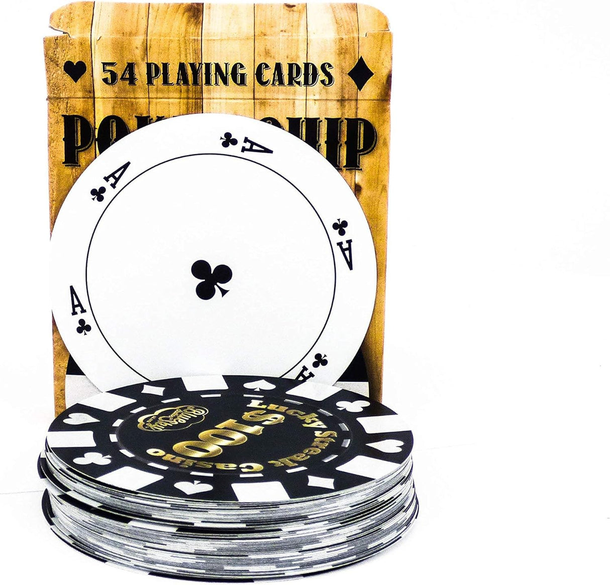 Poker Chip Circular Playing Cards