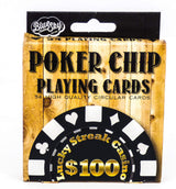 Poker Chip Circular Playing Cards