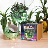 Green Disco Ball Planter