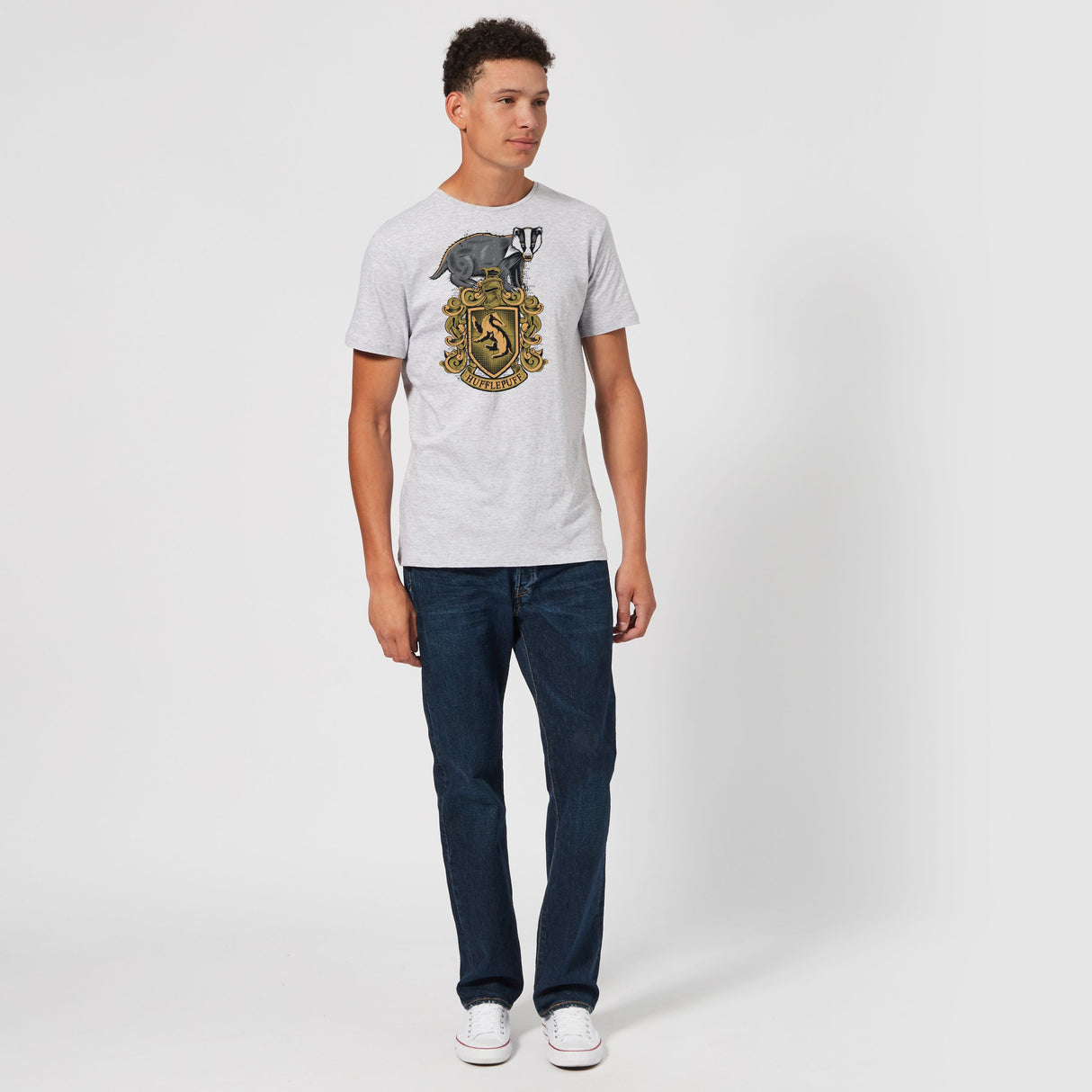 Official Harry Potter Hufflepuff Drawn Crest T-Shirt