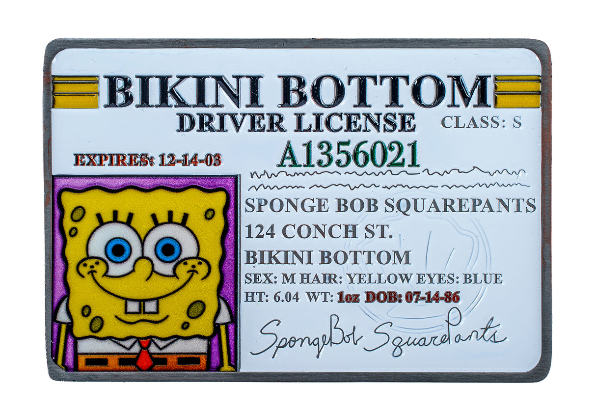 Spongebob Squarepants: Replica Driving License Magnet