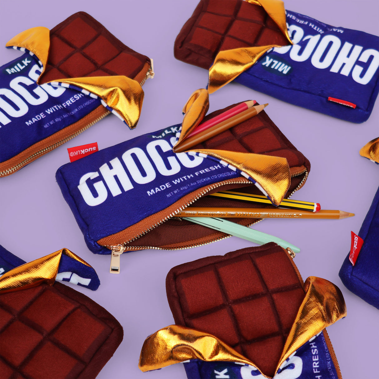 PLUSH CHOCOLATE ZIP POUCH