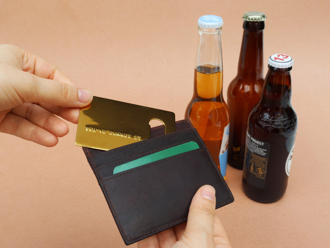 Credit card bottle opener