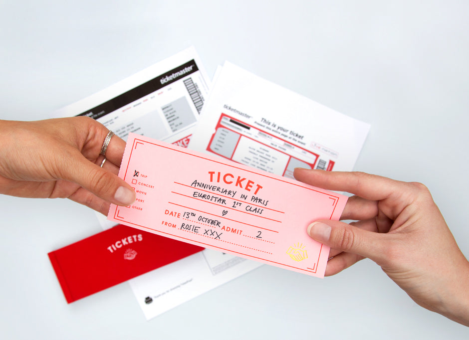 Blank Ticket Book