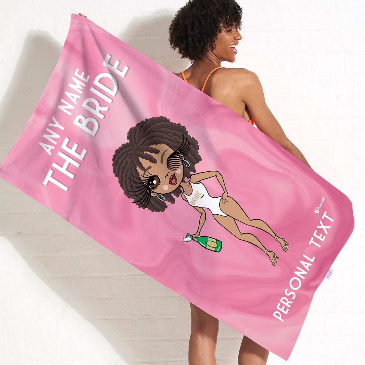 ClaireaBella Womens Personalised Beach Towel - Bride