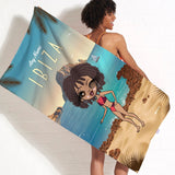 ClaireaBella Womens Personalised Beach Towel - Ibiza