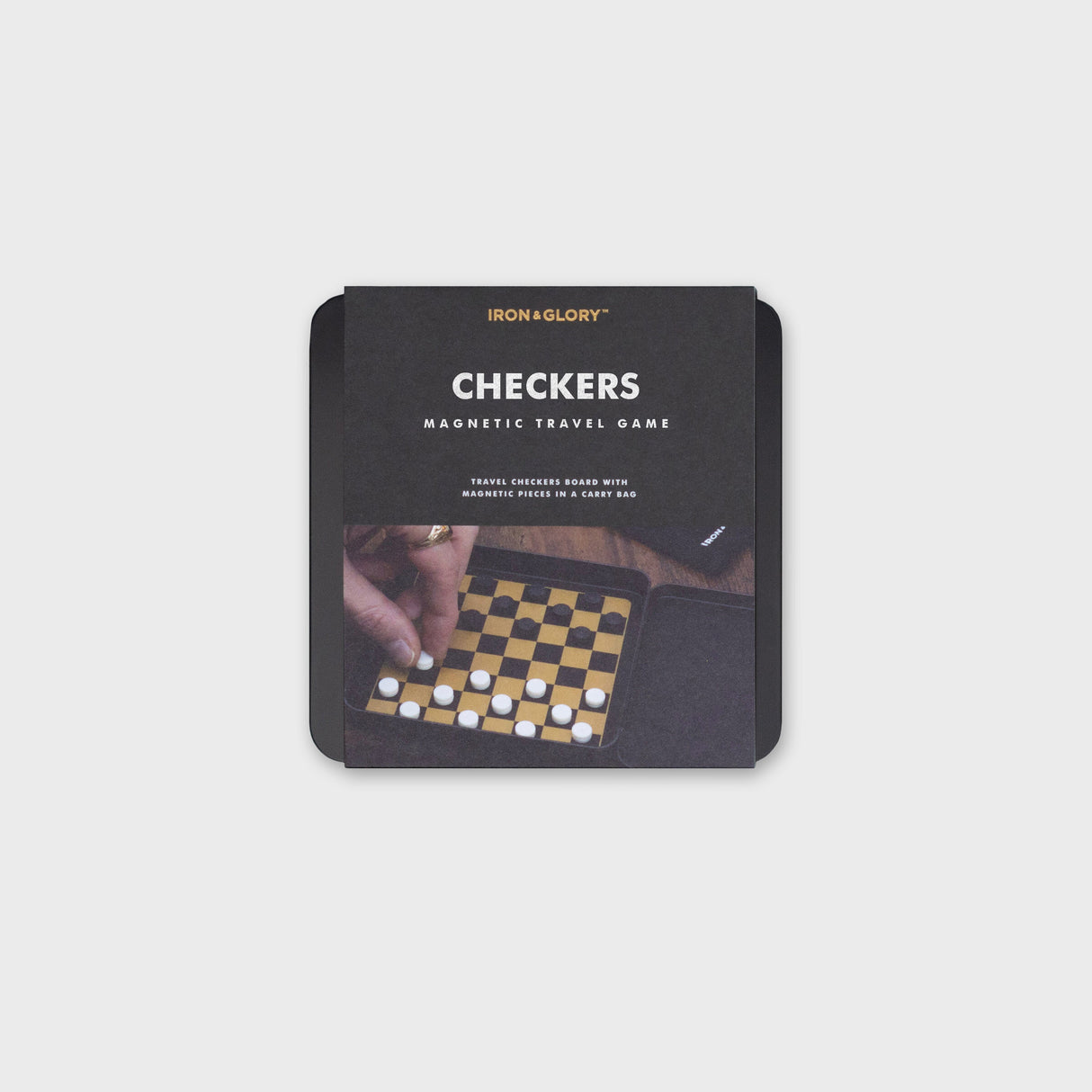 Iron & Glory Game On Travel Checkers Set Game