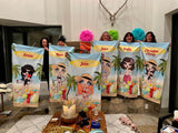 ClaireaBella Womens Personalised Beach Towel - Cocktail Party