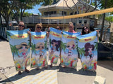 ClaireaBella Womens Personalised Beach Towel - Cocktail Party