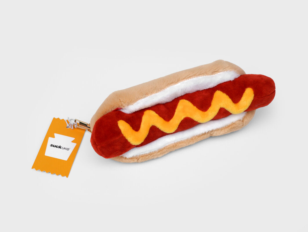 Plush Hot Dog Zip Pouch