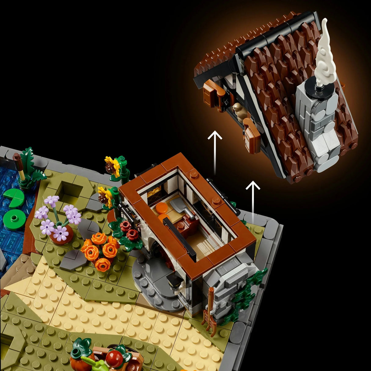 LEGO Icons Autumn Cottage Garden Model Kit for Adults 11372