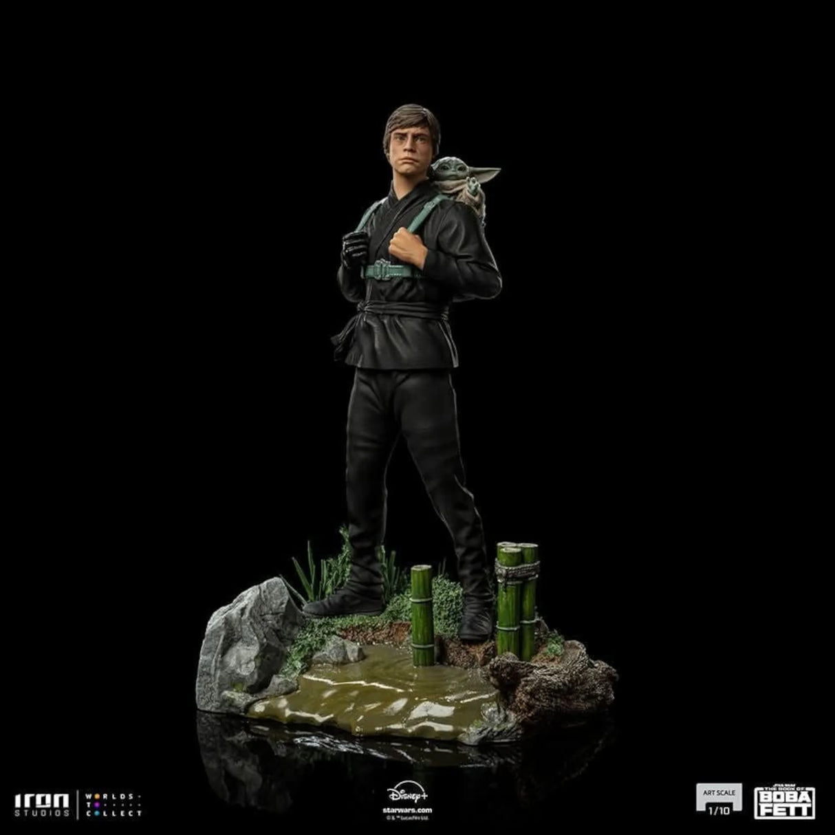 Iron Studios Star Wars The Book of Boba Fett Luke Skywalker and Grogu Training Version 110 Art Scale Statue