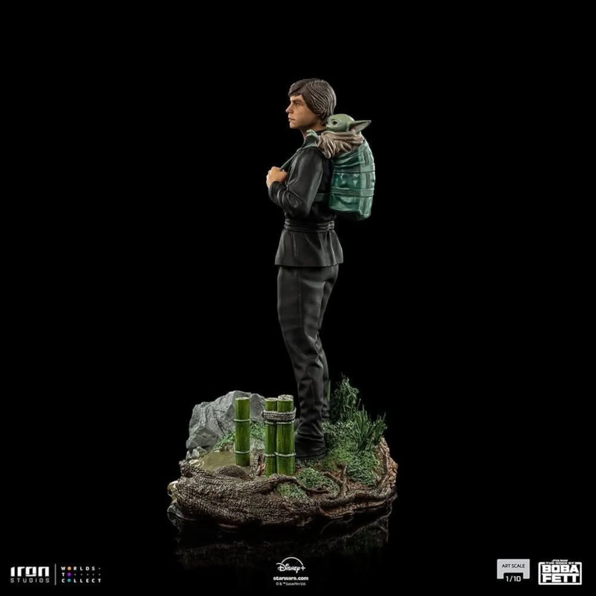 Iron Studios Star Wars The Book of Boba Fett Luke Skywalker and Grogu Training Version 110 Art Scale Statue