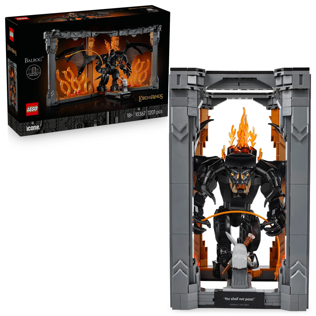 LEGO Icons The Lord of the Rings: Balrog Book Nook Set 10367