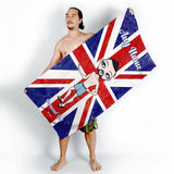 ClaireaBella Mens Personalised Beach Towel - Union Jack