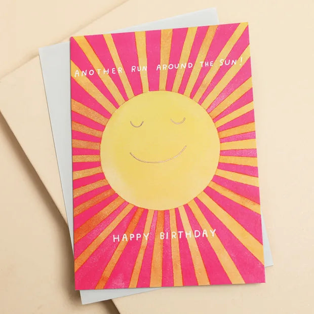 Run Around The Sun Birthday Card