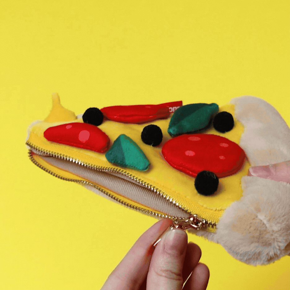 Plush Pizza Zip Pouch