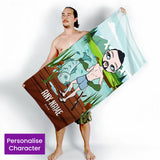 ClaireaBella Mens Personalised Beach Towel - Catch Of The Day