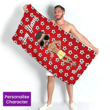 ClaireaBella Mens Personalised Beach Towel - Union Jack